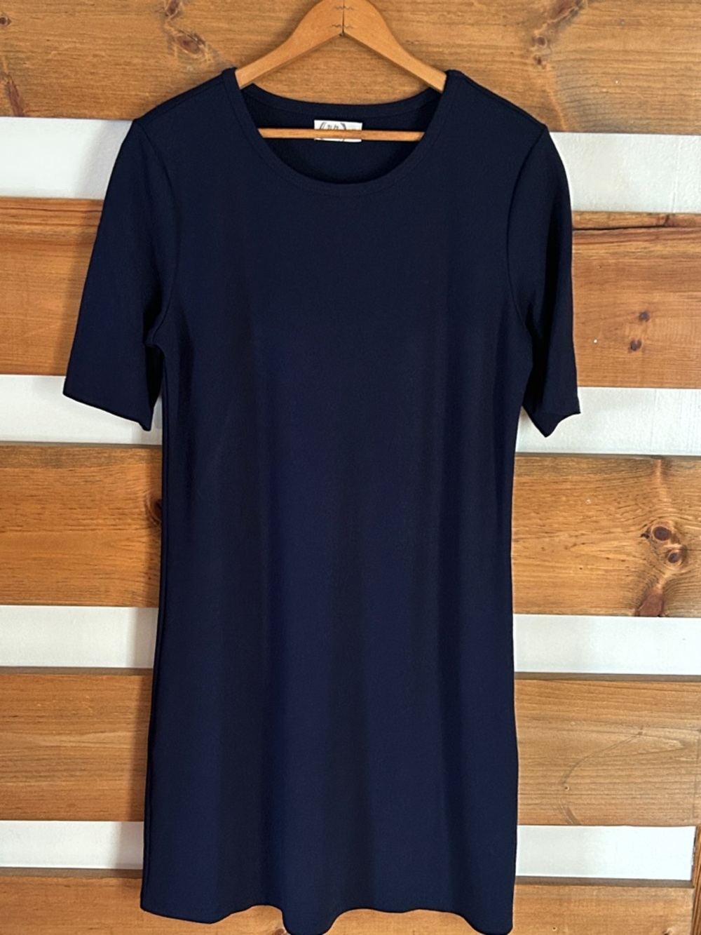 Maurices 24/7 Solid Blue Mid Length Business Dress Size Medium